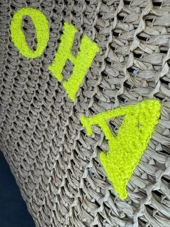 Sonoma ALOHA Straw Tote Bag w/ Pineapple Wristlet NWT Large Summer Beach Bag - Picture 4 of 11